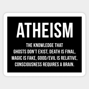 Atheism - Funny Definition Quote Anti Religion Atheist Gift Sticker